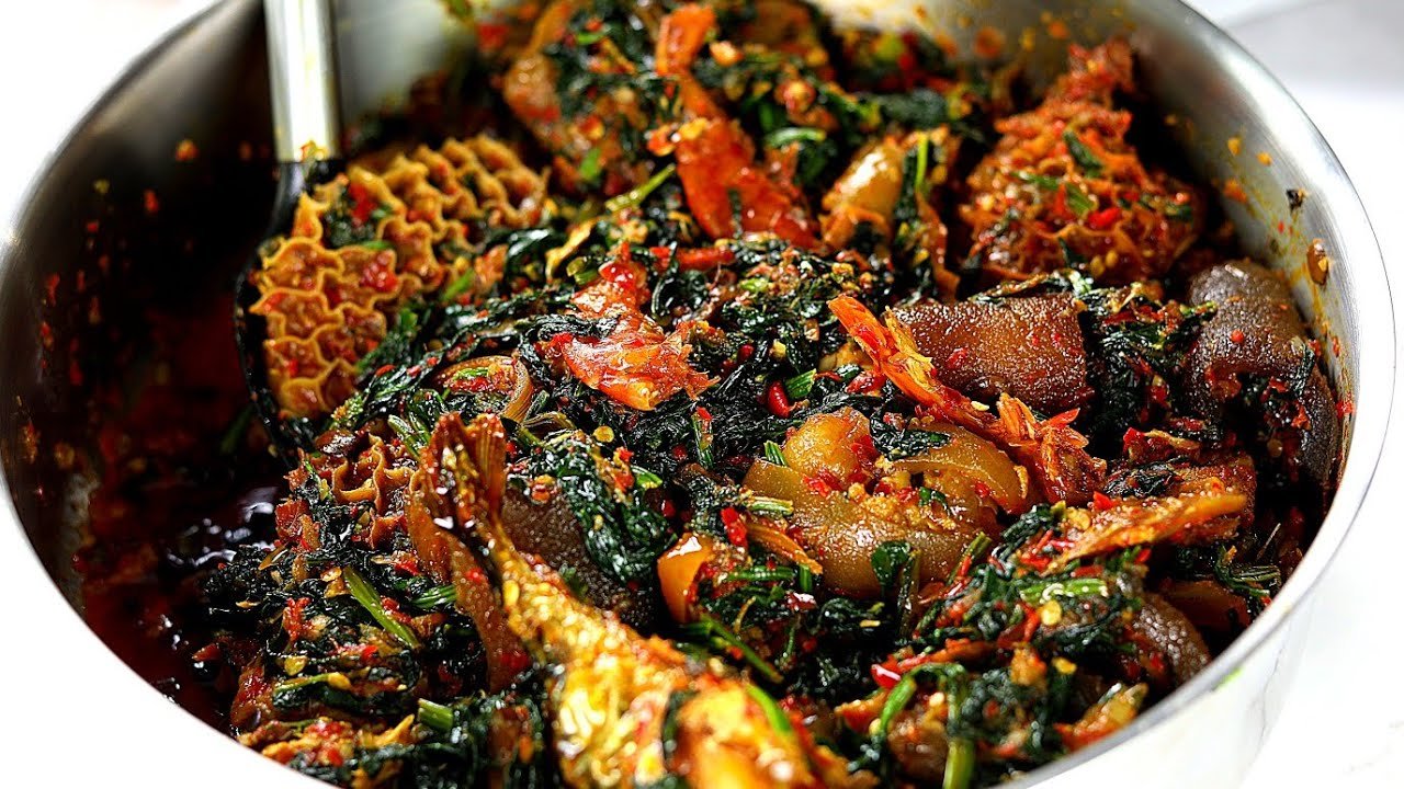 Vegetable spinach soup